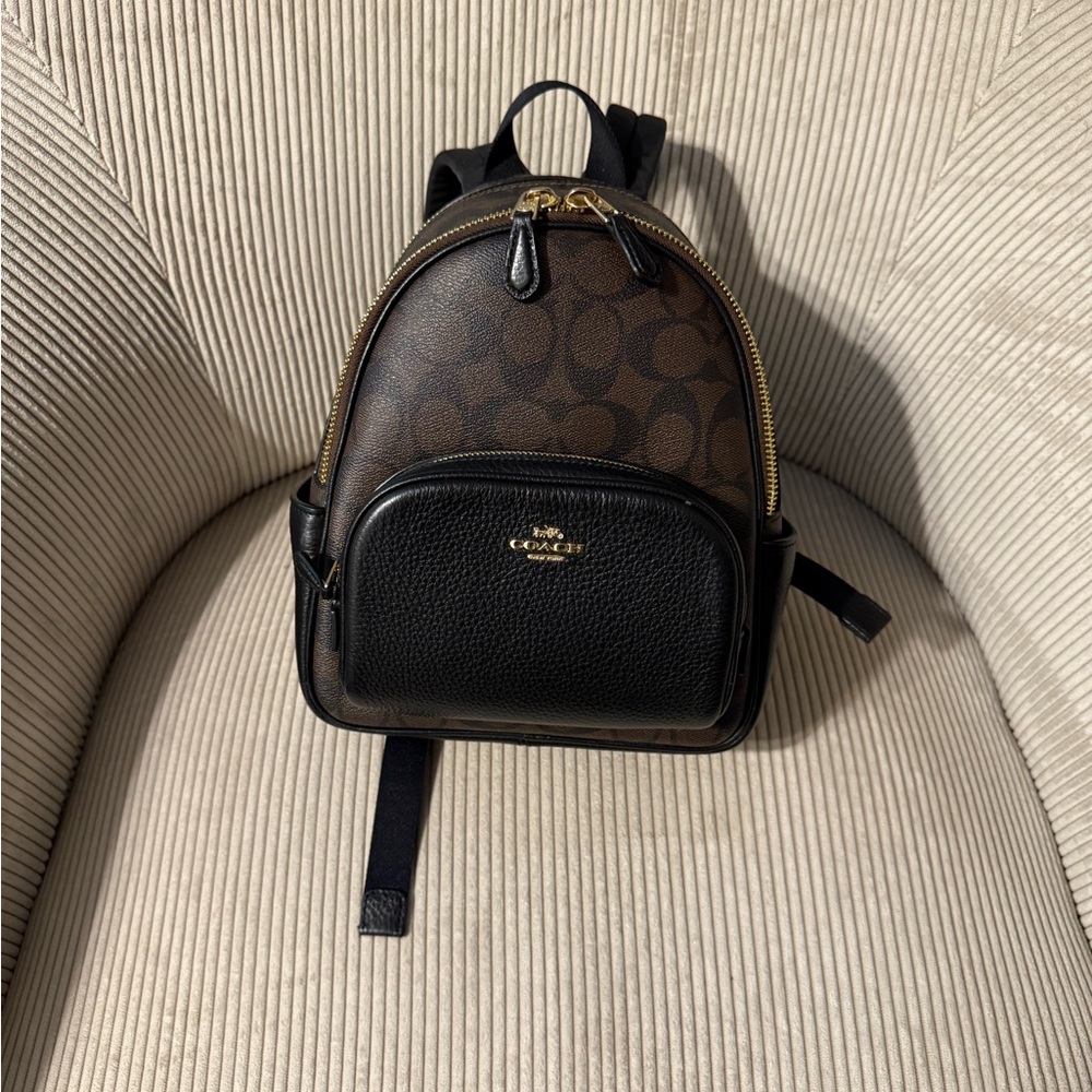 Coach Mini Court Backpack Signature Print